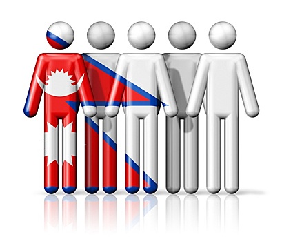 旗帜,尼泊尔,线条画