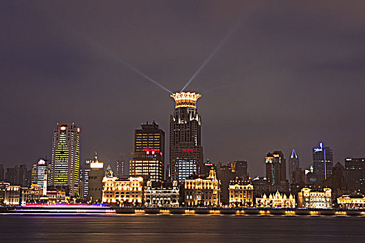 上海外滩的夜景