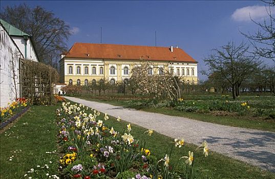 宫廷花园,公园,城堡,上巴伐利亚,德国