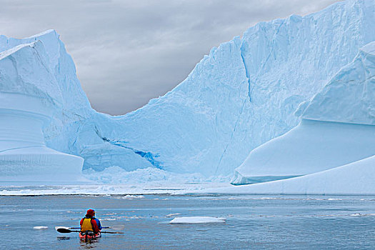 冰山,皮艇,峡湾,格陵兰