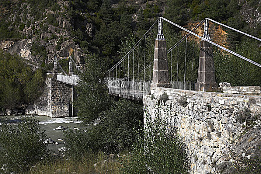桥,靠近,比利牛斯山脉,西班牙,欧洲