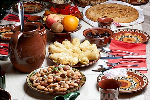 传统,保加利亚,圣诞美食