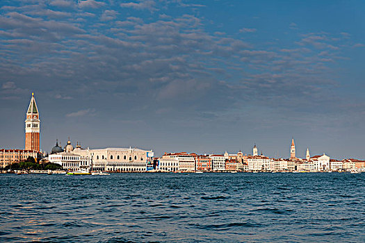 钟楼,宫殿,水岸,威尼斯,威尼托,意大利,南欧