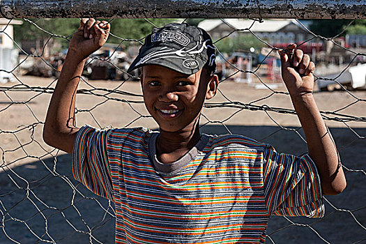 男孩,棒球帽,头像,基特曼斯胡普,纳米比亚,非洲
