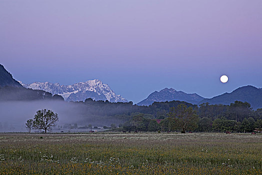 风景,楚格峰,上巴伐利亚,巴伐利亚,德国