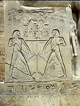 雕塑,拉美西斯二世,正面,寺庙,路克索神庙,神,一对,神怪,系,一起,埃及