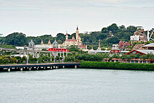 圣淘沙,主题公园,高速列车,圣淘沙岛,新加坡,亚洲