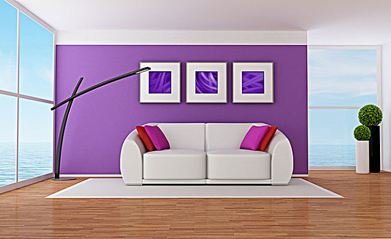 紫色,休闲沙发