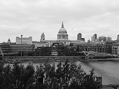 黑白,泰晤士河,伦敦