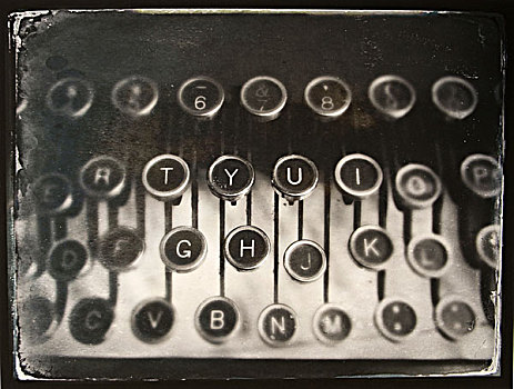 老式,打字机,键盘