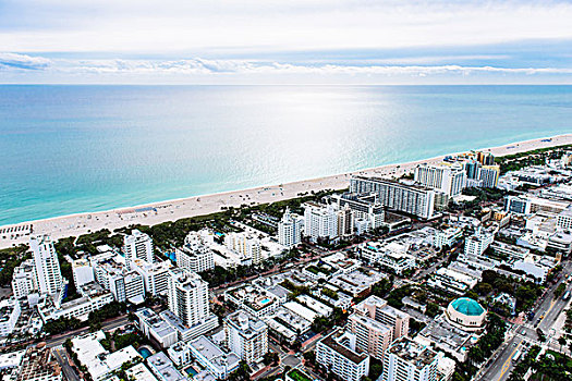 航拍,建筑,海岸线,迈阿密,佛罗里达,美国
