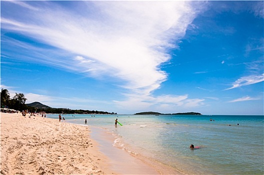 海滩,苏梅岛,岛屿,泰国