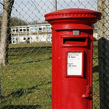传统,英国,红色,邮箱