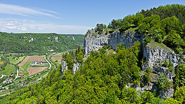 石头,多瑙河,自然公园,山谷,巴登符腾堡,德国,欧洲