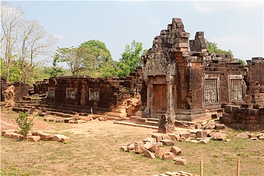 寺院,高棉,寺庙,老挝