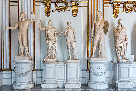 大理石,雕塑,大厅,新宫,卡比托山,博物馆,罗马,意大利,欧洲