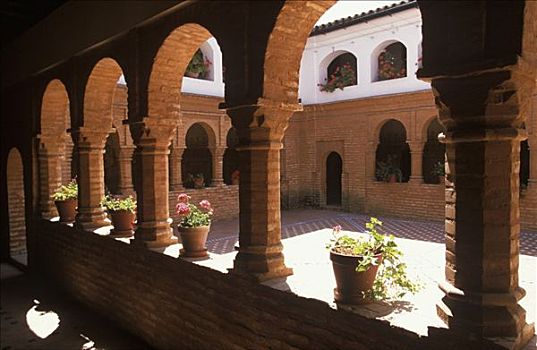 回廊,方济各会修道院,韦尔瓦,哥斯达黎加,安达卢西亚,西班牙