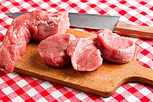 切片,生食,猪肉