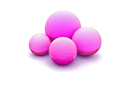 粉色,球