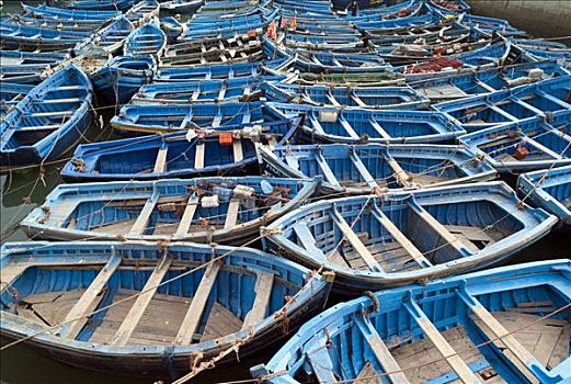 蓝色,渔船,港口,苏维拉,摩洛哥,非洲