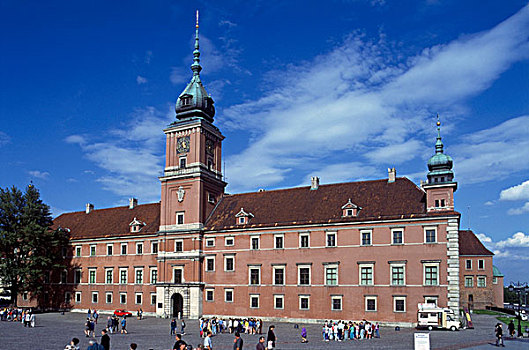波兰,华沙,皇家,城堡,城堡广场