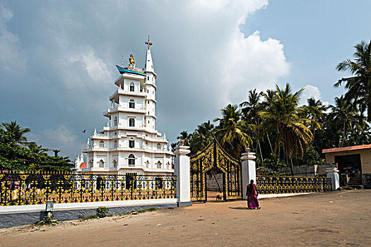 圣玛丽教堂,喀拉拉,印度,亚洲