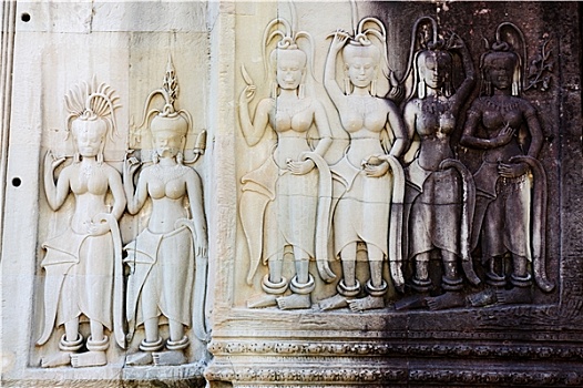 柬埔寨,吴哥窟,庙宇,雕塑
