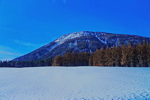 奥地利山区雪景