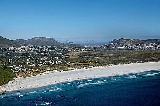 航拍,海滩,岬角,半岛,开普敦,南非