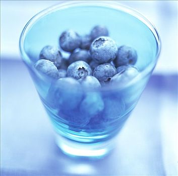 蓝莓,蓝色,玻璃