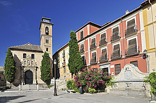教堂,广场,格拉纳达,安达卢西亚,西班牙