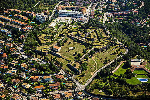 蒙特足斯,中世纪,堡垒,赫罗纳,要塞,哥斯达黎加,加泰罗尼亚,西班牙