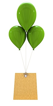 信息,绿色,气球