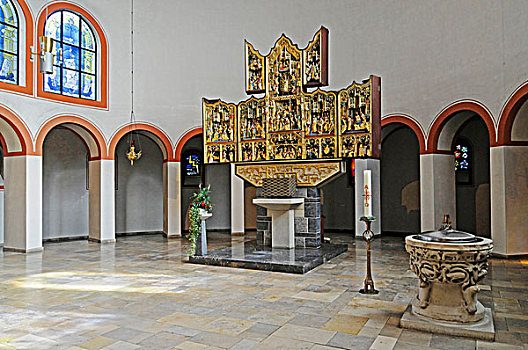 三件套,圣坛,安特卫普,教堂,明斯特地区,区域,北莱茵威斯特伐利亚,德国,欧洲