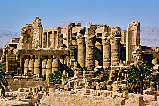 卡尔纳克神庙,方尖塔,现代,白天,路克索神庙,古老,底比斯,埃及