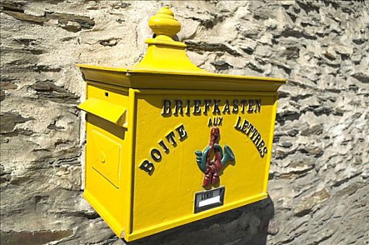 卢森堡,黄色,邮箱