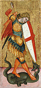 圣麦克,龙,14世纪,艺术家