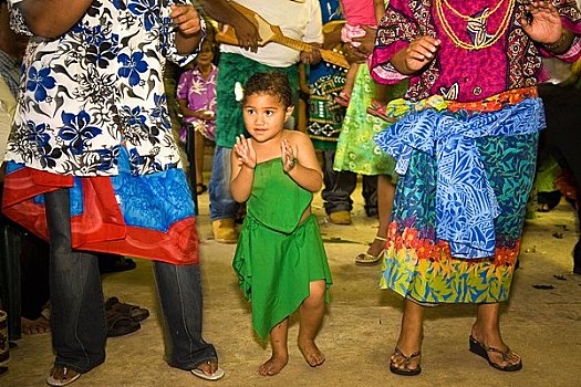 跳舞,传统,驯服,婚宴,纽埃岛,南太平洋
