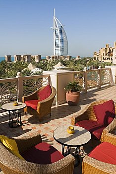 复杂,帆船酒店,背景,迪拜,阿联酋