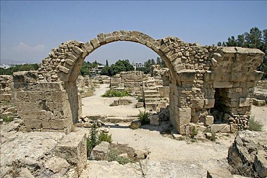 城堡遗迹,考古,帕福斯,塞浦路斯