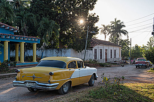 街景,维尼亚雷斯,日出,古巴