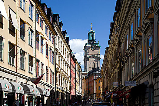 街道,斯德哥尔摩大教堂,教堂,格姆拉斯坦,斯德哥尔摩