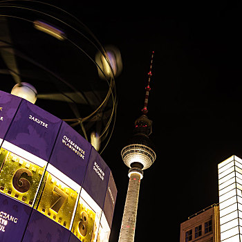 世界,钟表,电视塔,柏林