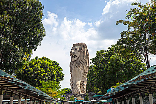 鱼尾狮公园新加坡城