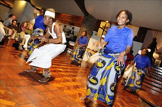 跳舞,民俗,展示,恩格罗恩格罗,住宿,保护区,坦桑尼亚,非洲