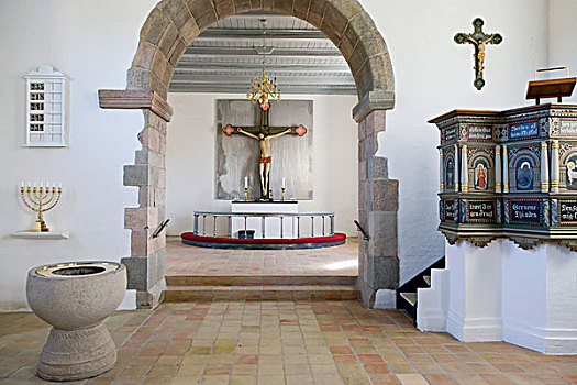 室内,教堂,北方,日德兰半岛,丹麦,欧洲
