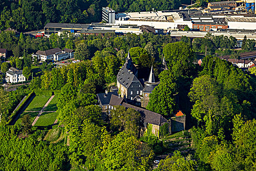 城堡,山,山谷,哈根,鲁尔区,北莱茵-威斯特伐利亚