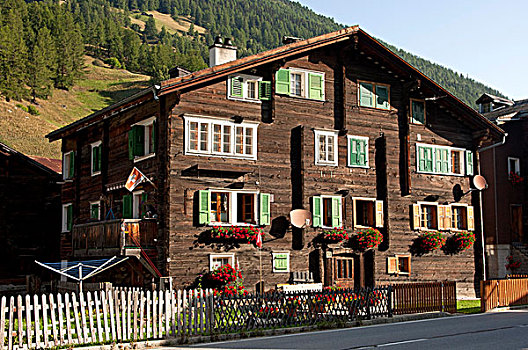 传统,瑞士,木房子,瓦莱,欧洲