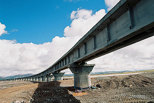 青藏铁路建设钢筋铁骨