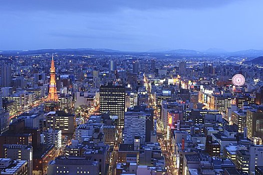 夜景,札幌